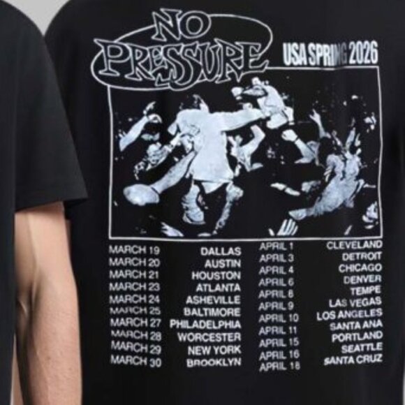 No Pressure USA Spring 2026 Tour T Shirt  250 - Picture 3 of 6
